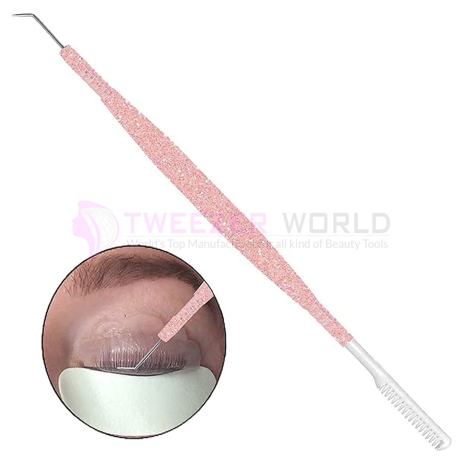 Pink Shine Lashes Separator Perm Extension Eyelash Lift Tool