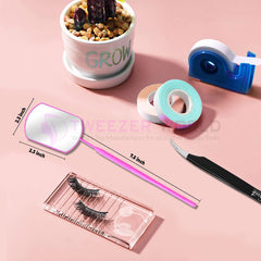 Professional Universal Eyelash Mirror Pink Handle For Eyelash Extensions