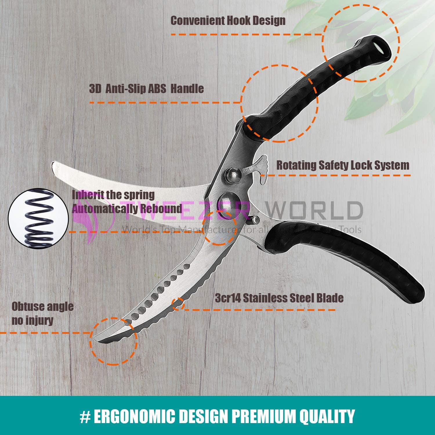 Poultry Shears, Multi-Function Kitchen Gadgets, Sharp Kitchen Shears