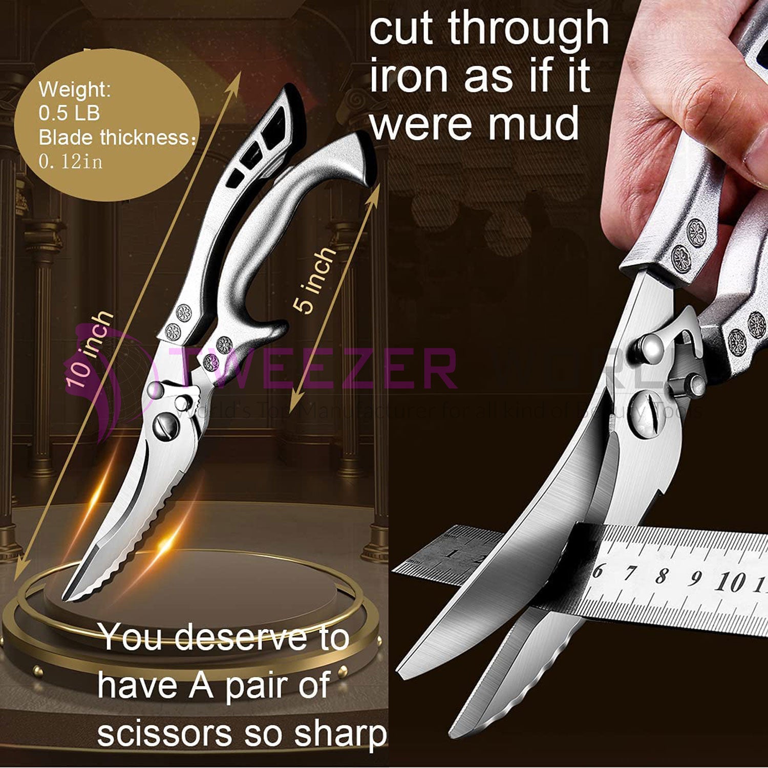 Best Stainless Steel Kitchen Scissors, Utility Scissors Poultry Shears