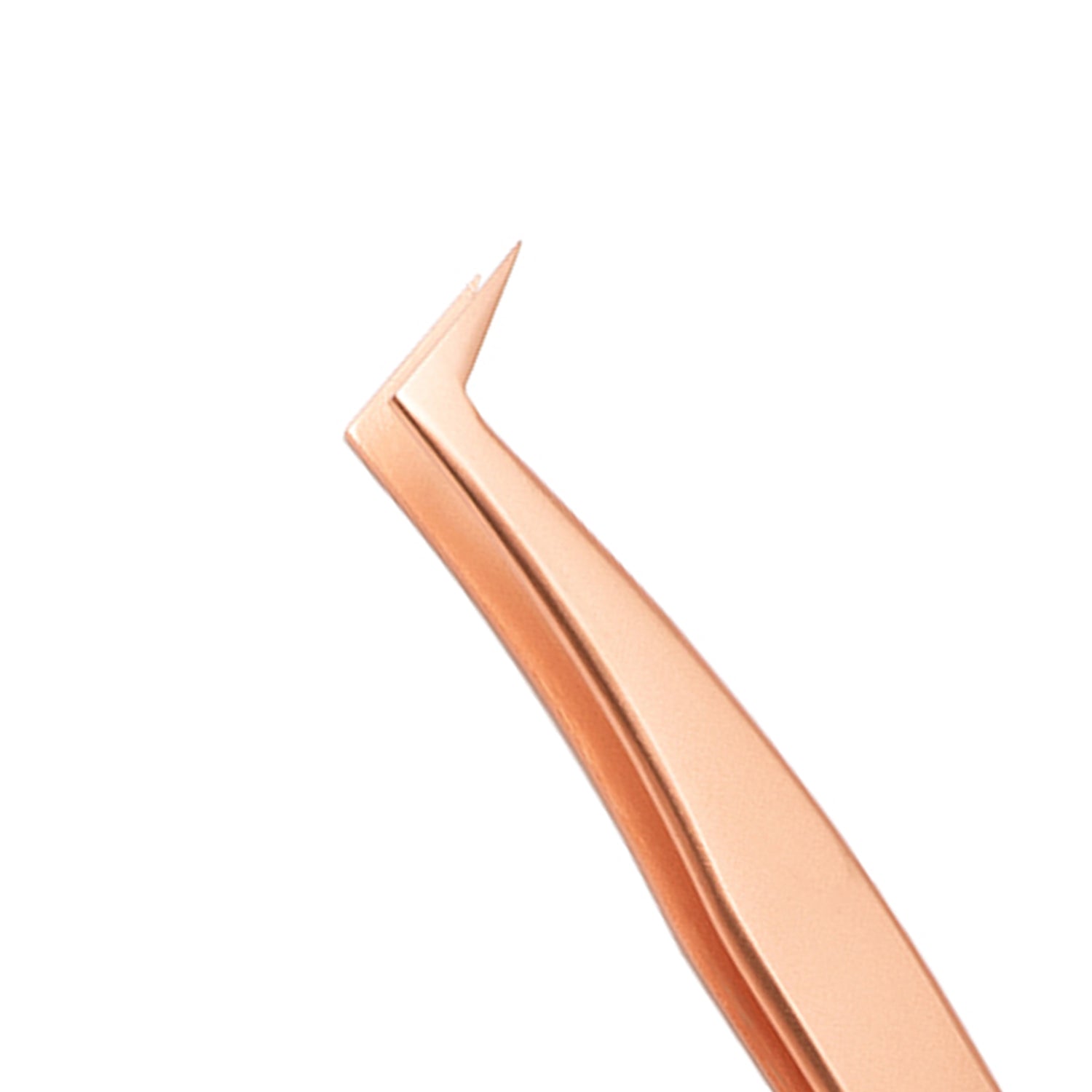 Titanium Coated Rose Gold L-Shape Best Volume Lash Tweezers