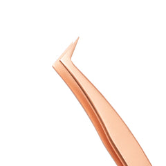 Titanium Coated Rose Gold L-Shape Best Volume Lash Tweezers