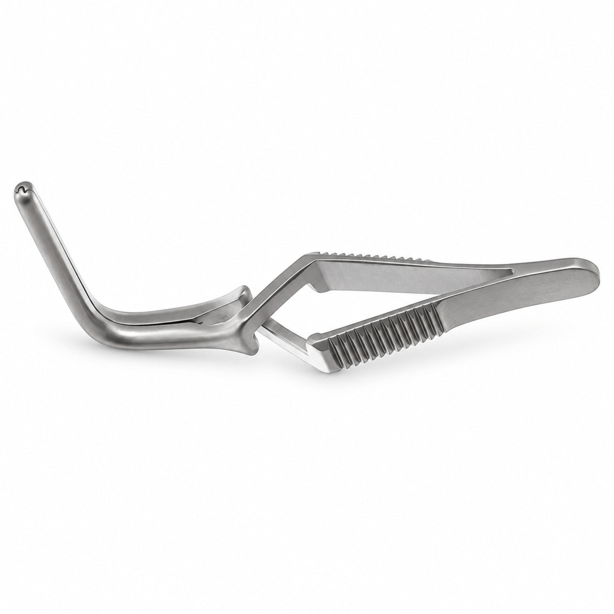 Santulli Bulldog Clamp – Angled DeBakey Jaw — catalogue illustration on white background