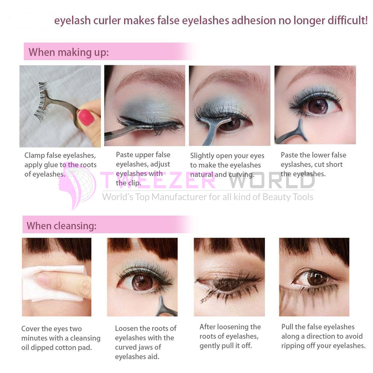 Amazon Hot Seller Silver False Eyelash Applicator Tool