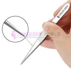 3pcs Glossy Silver Round Tip Hair Removal Eyebrow Tweezers Set