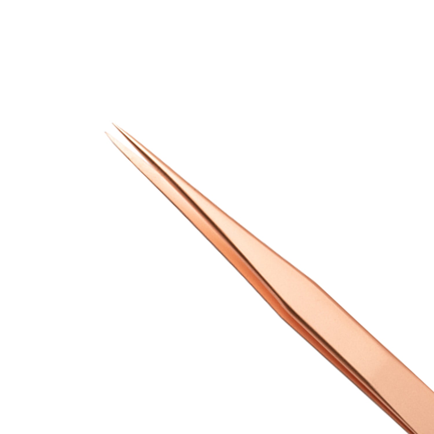 Rose Gold Straight Fine Tipped Eyelash Isolation Best Tweezers