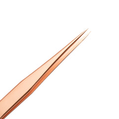 Rose Gold Straight Fine Tipped Eyelash Isolation Best Tweezers