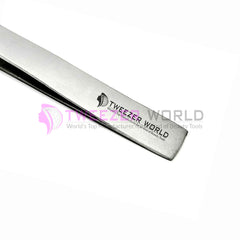 Premium Quality Titanium Steel Silver Eyelash Extension Tweezers