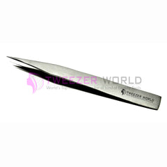 Premium Quality Titanium Steel Silver Eyelash Extension Tweezers