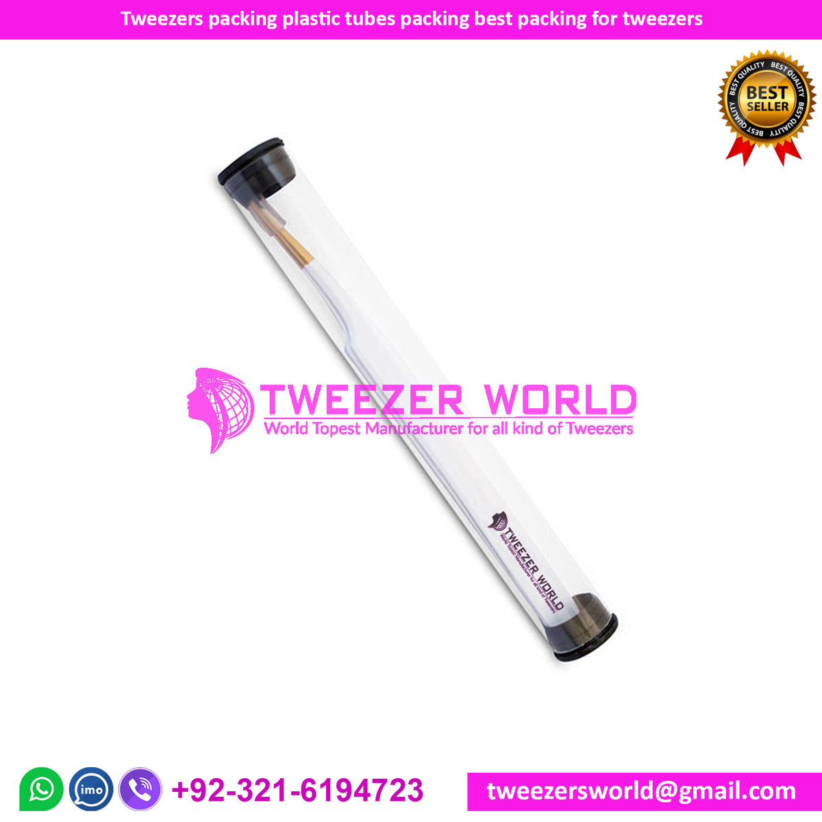 Customize Label tweezers packing plastic tubes packing best packing for tweezers