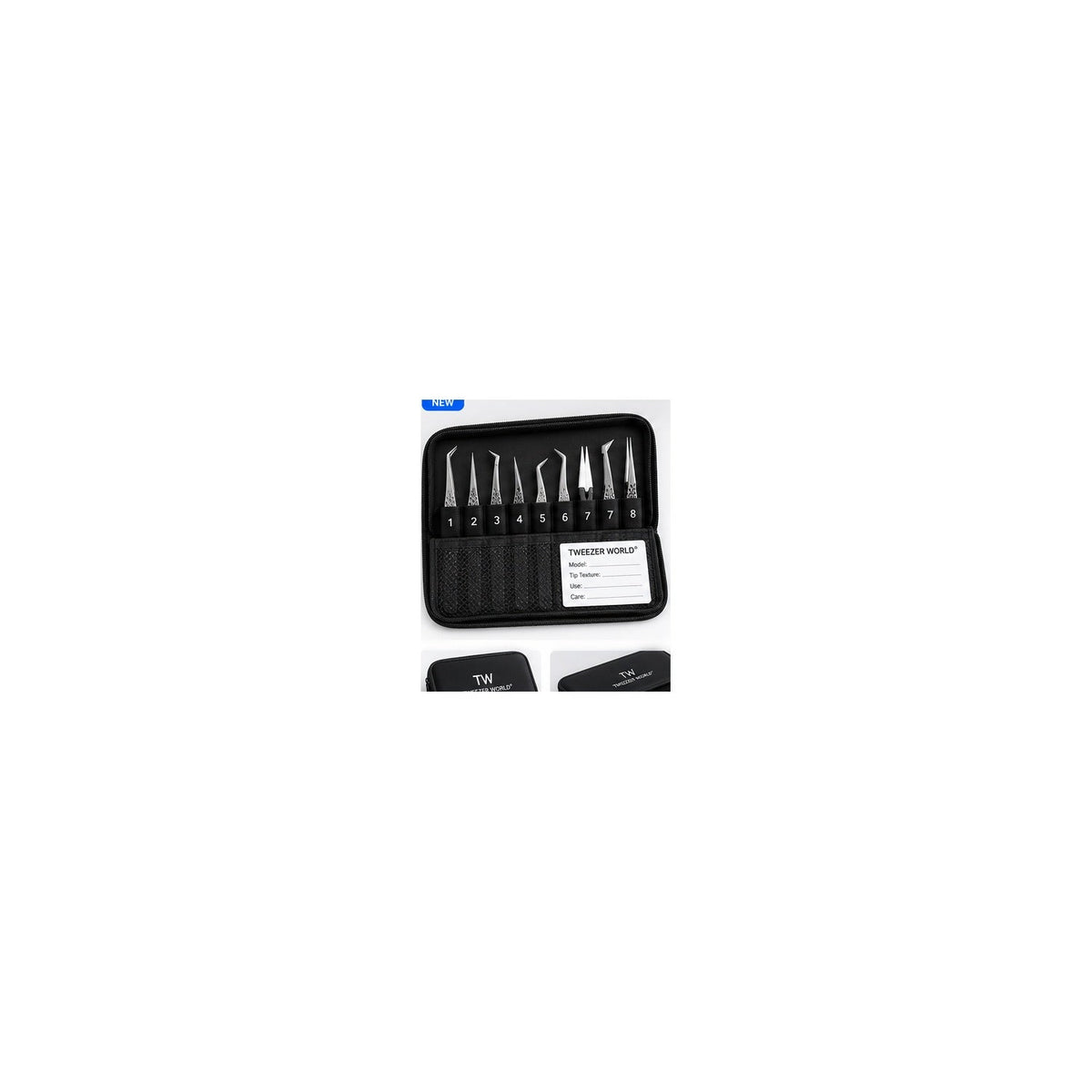 Concept illustration of proposed numbered tweezer protective case