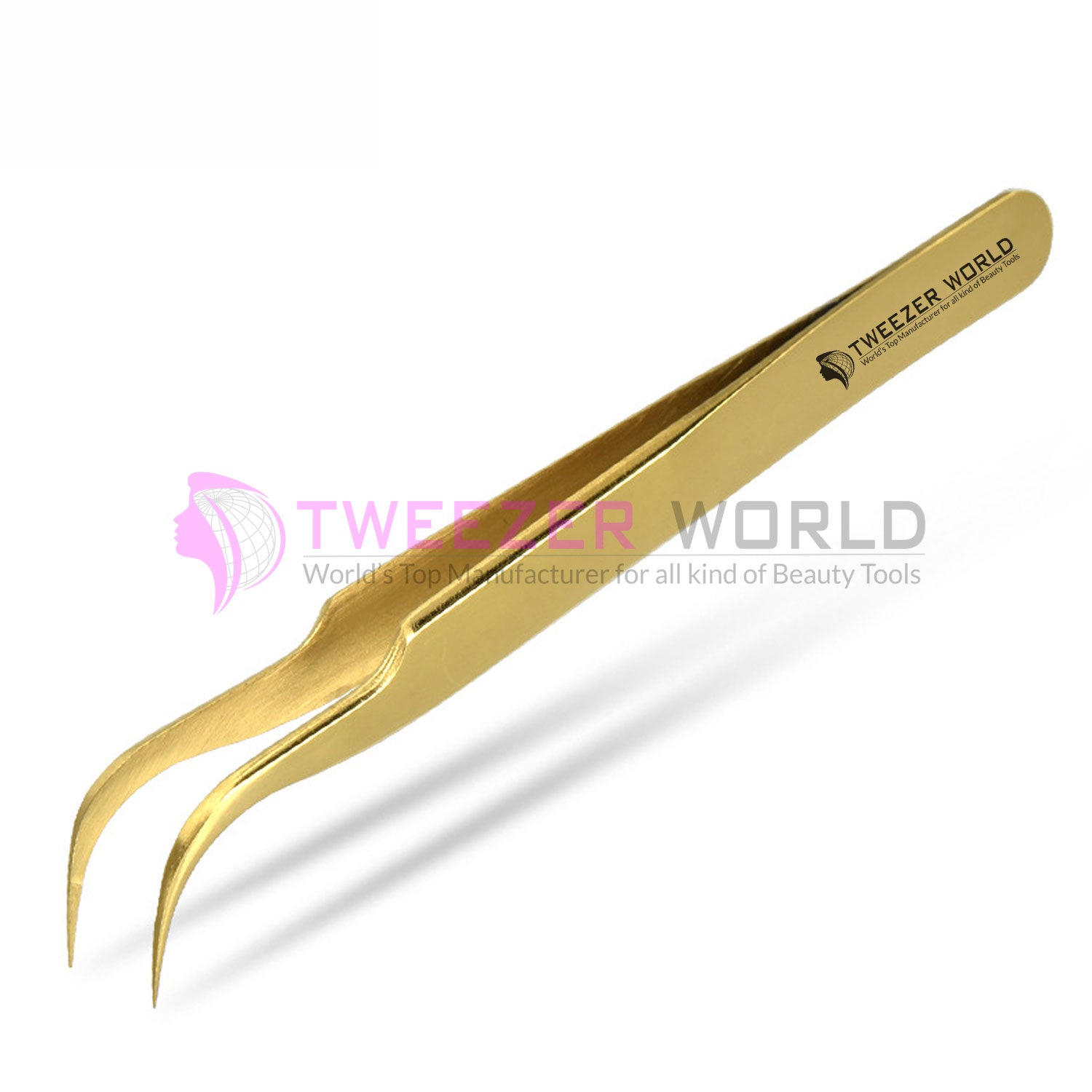 Top Rated VETUS High Quality S-Curved Gold Eyelash Tweezers