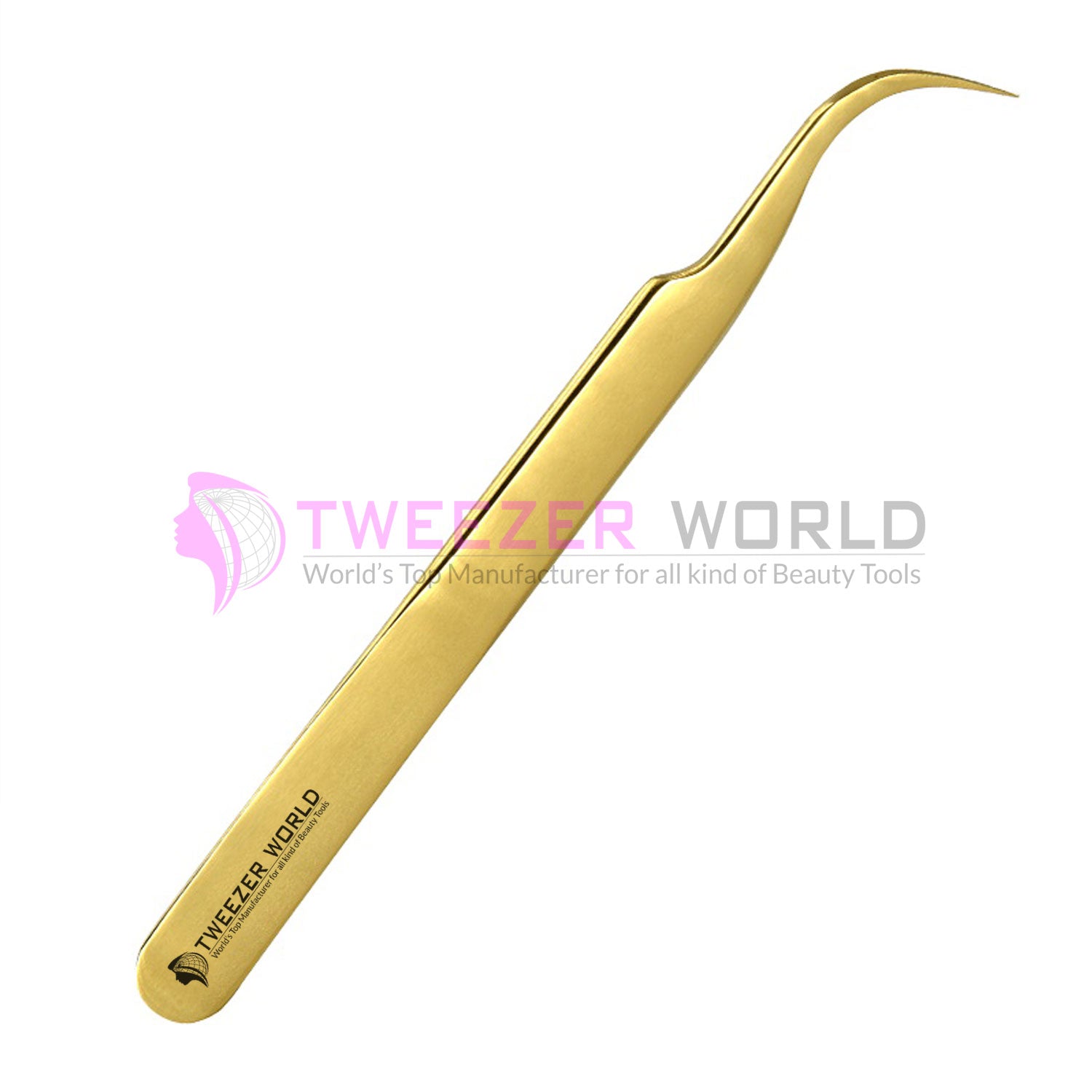 Top Rated VETUS High Quality S-Curved Gold Eyelash Tweezers