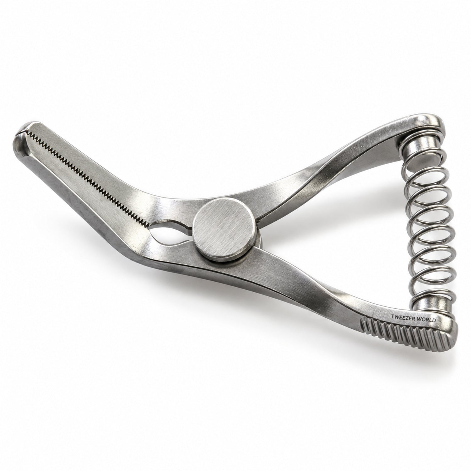 Weldon Mini Glover Bulldog Clamp – Angled, 14 mm Jaw — reverse three-quarter catalogue illustration