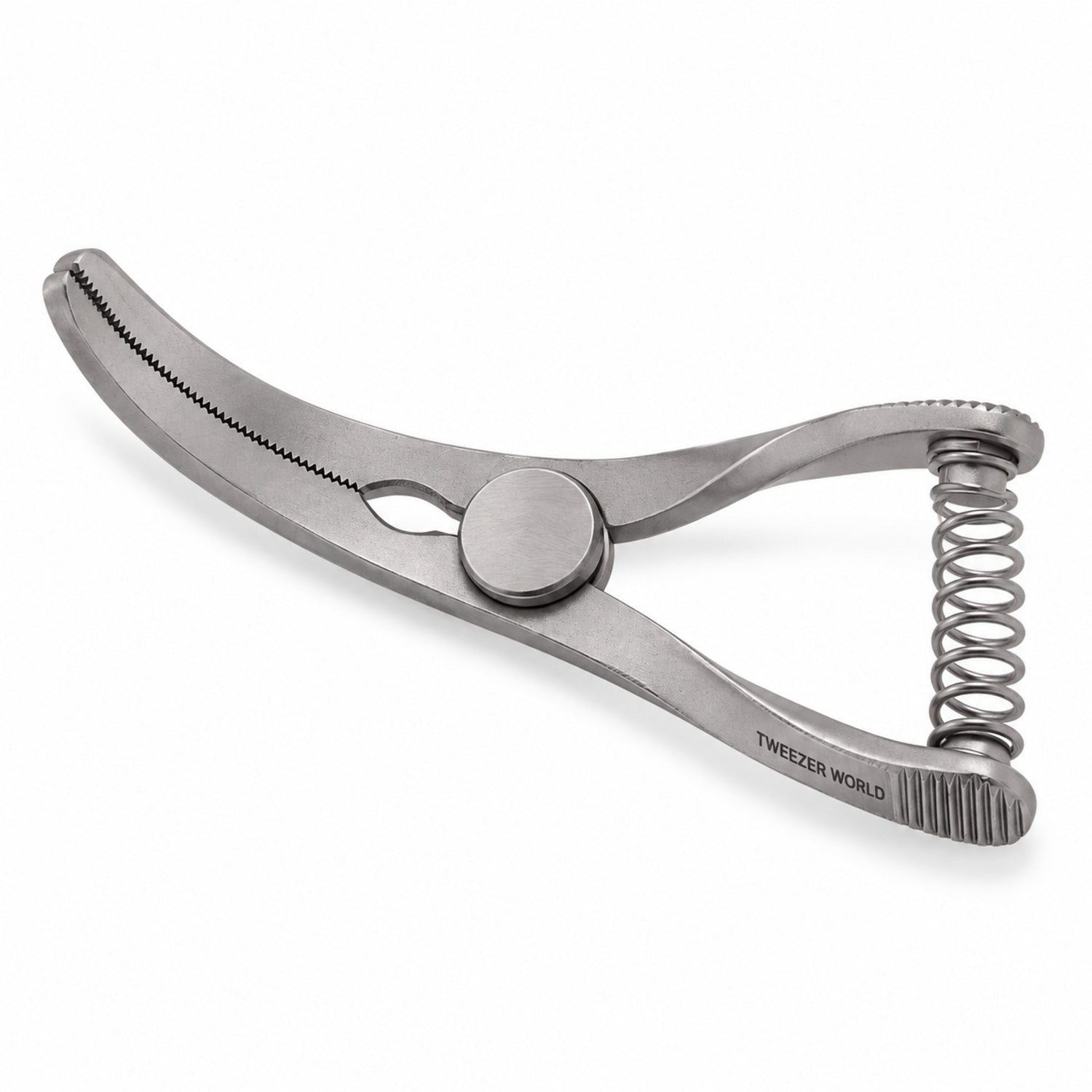 Weldon Mini Glover Bulldog Clamp – Slightly Curved, 14 mm Jaw — reverse three-quarter catalogue illustration