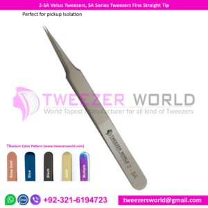 2-SA Vetus Tweezers, SA Series Tweezers Fine Straight Tip