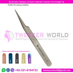 5A-SA Vetus Tweezers, SA Series Collection Tweezers Fine Straight Tip
