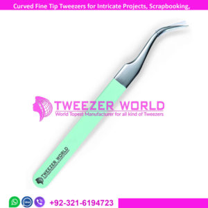 Curved Fine Tip Tweezers for Intricate Projects, Powder Coated