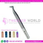 Diamond Grip Mega Volume Tweezers 25 Angle Tip Lash Tweezers