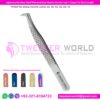 Diamond Grip Handle Volume Lash Tweezers L-Shape Tip 12cm Length