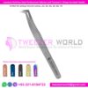 Professional Volume Lash Tweezers L-Shape Serrated Handle Tweezers