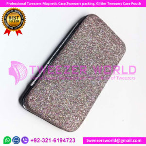 Professional Tweezers Magnetic Case,Tweezers packing, Shinning Glitter Tweezers Colors Case Pouch