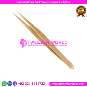 Long Straight Extra Point Tweezers Jewelers Tool Crafting