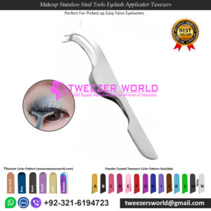 Makeup Stainless Steel Tools Eyelash Applicator Tweezers
