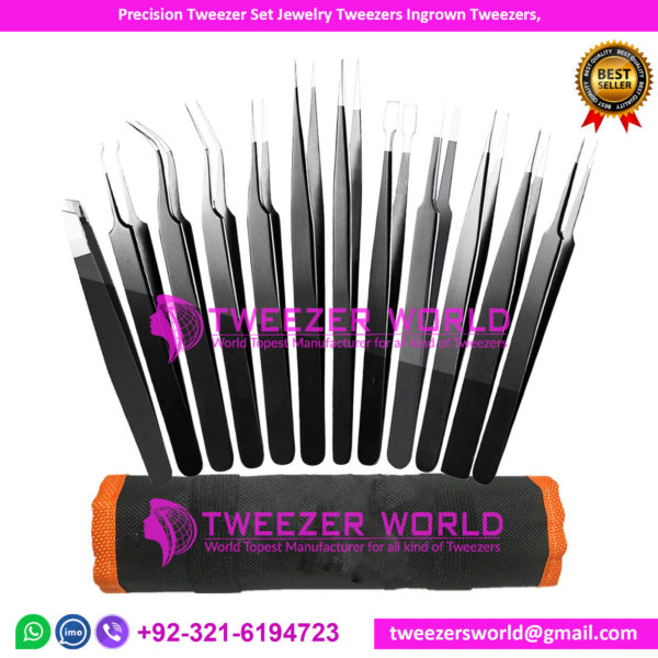 Precision Tweezers Set, Jewelry Tweezers Ingrown Tweezers
