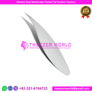 Stainless Steel Watchmaker Pointed Tip Precision Tweezers