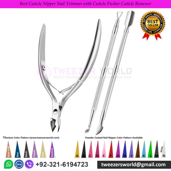 Best Cuticle Nipper Nail Trimmer with Cuticle Pusher Cuticle Remover