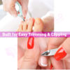 Cuticle Trimmer 2pcs Stainless Steel Nippers Pointed with Non Slip Handle