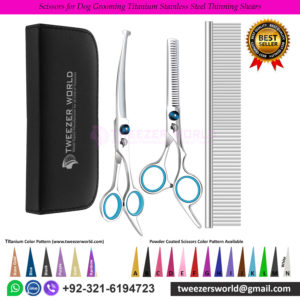 Scissors for Dog Grooming Titanium Stainless Steel Thinning Shears