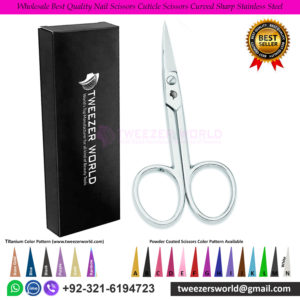 Best Quality Nail Scissors Cuticle Scissors Curved Sharp Stainless Steel