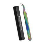 5pcs Titanium Coated Rainbow Eyelash Extension Tweezers Set