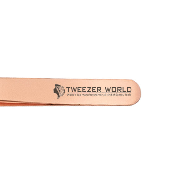 Titanium Coated Rose Gold L-Shape Best Volume Lash Tweezers