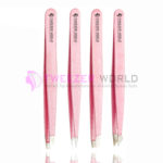 4Pcs Pink Beauty Tweezers Set Top Quality Tweezers For Eyebrows
