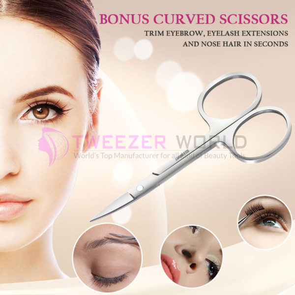 Amazon Best Selling 5pcs Eyebrow Tweezers Plucker Set With Scissor