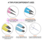 Professional 5Pcs Eyebrow Scissor Ingrown Hair Tweezers Set