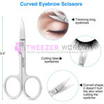 Top Rated 5pcs Silver Best Tweezers For Eyebrow Set With Scissor