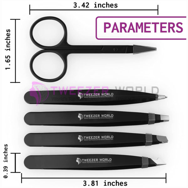 Top Rated 5Pcs Eyebrow Hair Removal Tweezers Set With Scissor