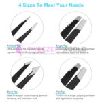 6Pcs Black Beauty Eyebrow Tweezers Set Best Tweezers For Chin Hair