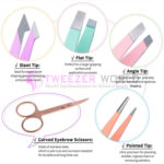 6Pcs Colorful Eyebrow Tweezers Set With Scissor Ingrown Hair Tool