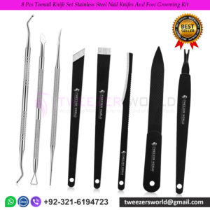 8 Pcs Toenail Knife Set Stainless Steel Nail Knifes And Foot Grooming Kit