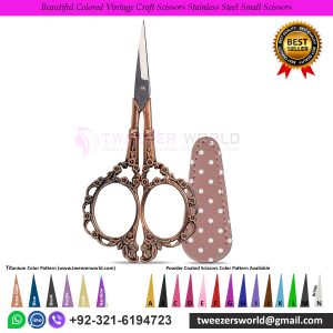 Beautiful Colored Vintage Craft Scissors Stainless Steel Small Scissors
