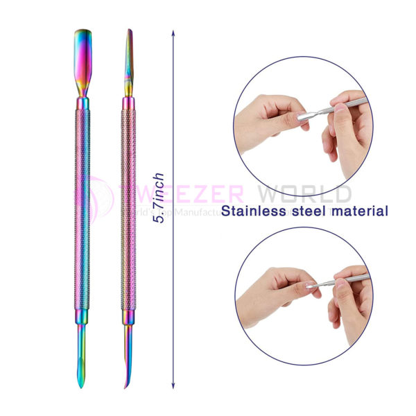 The Best 2 Pieces Set of Cuticle Pusher Tool Nail Cuticle Remover Tool