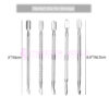 10Pcs Cuticle Cleaner Remover and Cutter, Double Ended Stainless Steel