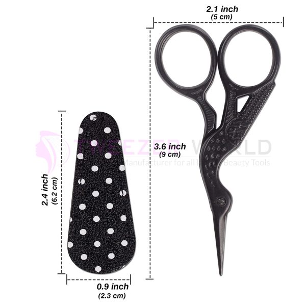 Best Sewing Embroidery Scissors Cute Stork Scissors with Leather Cover