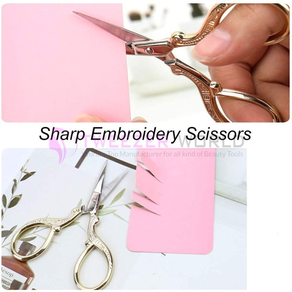 Embroidery Scissors, Sharp Stork Scissors for Sewing Crafting, Art Work