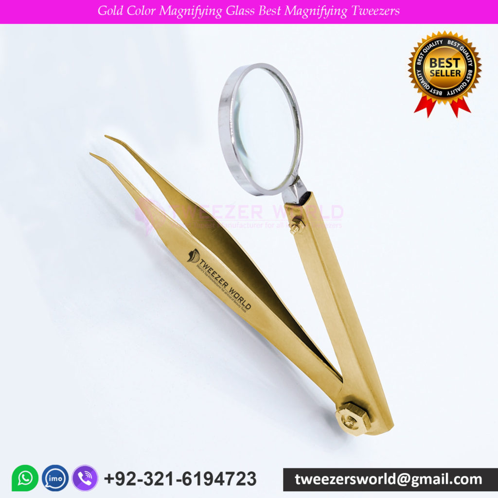 Gold Color Magnifying Glass Best Magnifying Tweezers